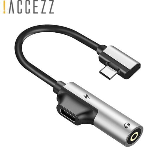 !ACCEZZ USB Type C Audio Adapter For Xiaomi Mi 6 5 Huawei Mate 10Pro Fast Charging 3.5mm Earphone Connector 3.5 Jack Aux Adapter