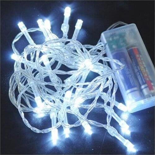 White Wired 3Metre White Color Battery Operated Led Light christmas decorations рождественские украшения