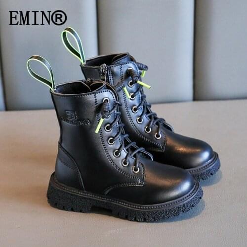 Girls Martin Boots 2021 Spring and Autumn New Girls British Style Leather Boots Middle and Big Boys Student Single Boots