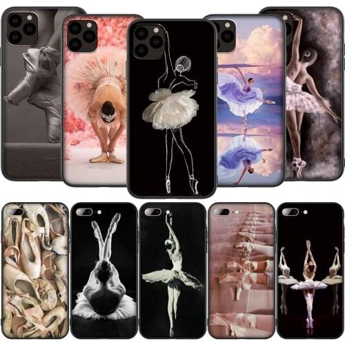 T18 Ballet Dance Girl Ballerina Silicone Soft Case for iPhone 12 Mini 11 Pro XS Max XR X 8 7 6 6S Plus 5 5S SE 2020