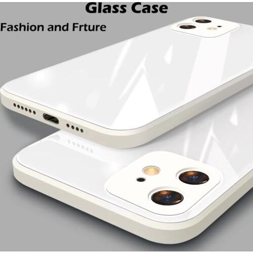 Liquid Glass Case For iPhone 12 11 Pro MAX XS Max X XR 7 8 Plus SE2 2020 Scratch-Resistant Colorful Back Cover Protective Case