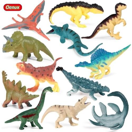 Oenux Jurassic Model Action Figure Saichania Stegosauridae Pterosaur Carnotaurus Dinosaur World Park PVC Collection Toy Kid Gift