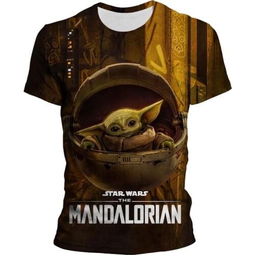 The Mandalorian baby yoda T-shirt Child Short sleeve 3D Print Summer New Fashion Women Oversized t shirt Casual Mens clothes