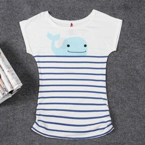 Animal Printed Girls T Shirt Short Sleeve Casual Women White Tee Tops Fashion Summer Cotton Female O-neck T-shirt Clothing