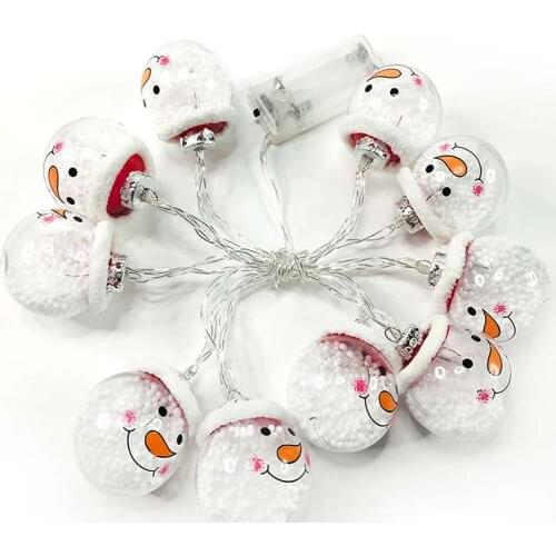 1.7m 10L 5 CM FOAM SNOWMAN String Lamp