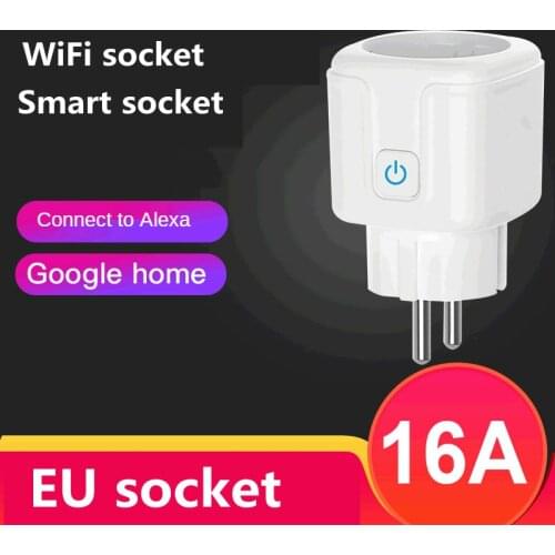 Smart WiFi Plug Adapter 16A Remote Phone Control Power Monitor Socket Timing Support Alexa Home Smart Socket wifi outlet