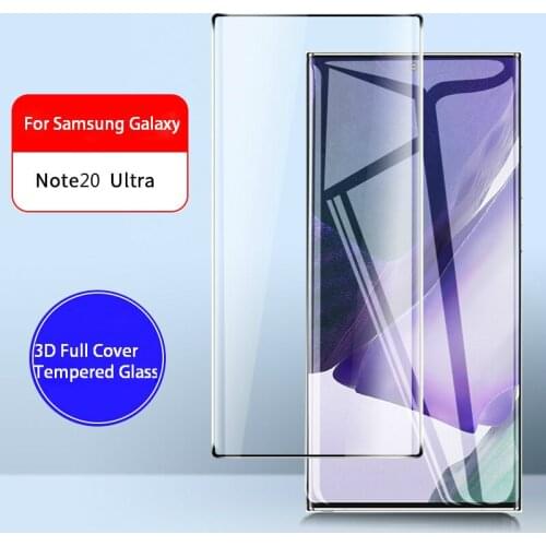 JGKK 3D Curved Edge Full Cover Tempered Glass for Samsung Galaxy Note 10 Plus 5G Screen Protector Film for Galaxy Note 20 Ultra