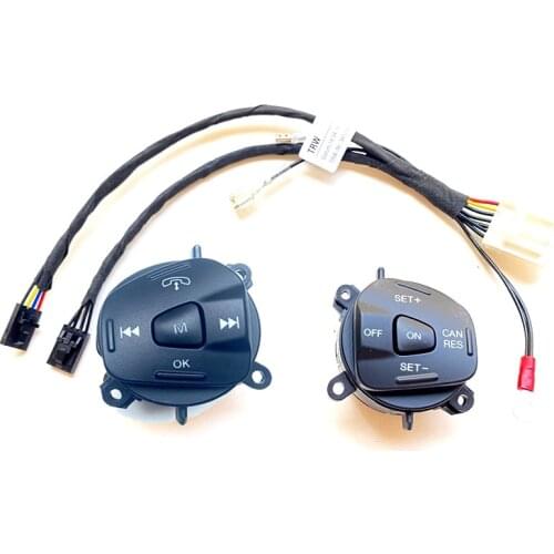 For Ford Fiesta MK7 MK8 ST Ecosport 2013 Multifunction Blue LED Light Steering Wheel Cruise Control Button Cable Accessories