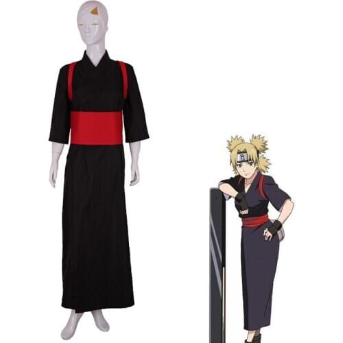 Naruto Shippuden Nara Temari Cosplay Costumes Anime Kimono Uniform Suits Womens Clothes For Girls Women Halloween Carnival