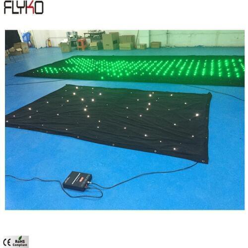 Hot sales single white Led star curtain fabric cloth 3x4m DMX function for night club live show