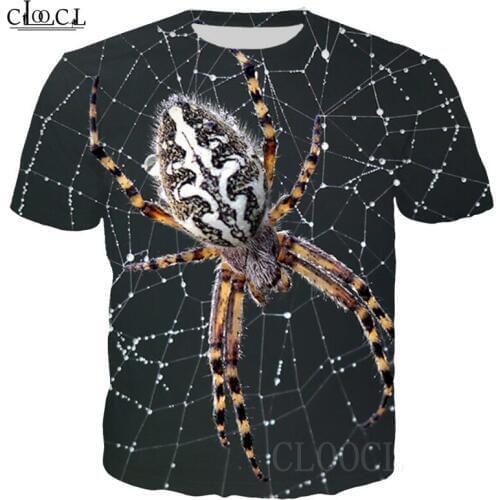 Fashion T-Shirts For Mens Womens Spider 3D Printing Short Sleeve Hip Hop Style T Shirt Summer Harajuku Tops Womens Tee Shirts