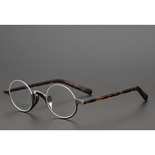 Japanese Pure Titanium Men Half Frame Glasses Round Myopia Optical Prescription Eyeglasses Frames Woman Reading Retro Glasses