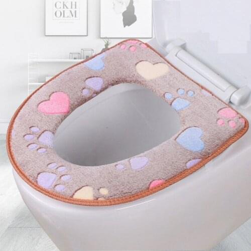 Soft Bathroom Toilet Seat Cover Closestool Washable Warmer Mat Pad Cushion Bathroom Toilet Seat Cover Home Decor Closestool Mat