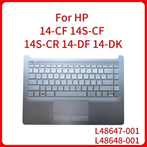 NEW Laptop Cover Palmrest C Shell For HP 14-CF 14S-CF 14S-CR 14-DF 14-DK L48647-001 L48648-001 with Backlight Keyboard Touchpad