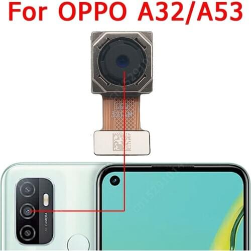 Original Rear Camera For OPPO A53 A32 Back View Main Big Backside Camera Module Flex Cable Replacement Repair Spare Parts