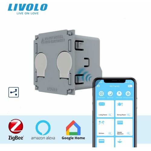 LIVOLO Base Of Touch Screen ZigBee Switch,DIY 2Way Cross Acessories,Without Plate&Panel,For Replacement,DIY Products Radomly