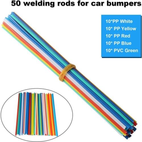 50pcs Plastic Welding Rods PP/PVC Welding Sticks For Plastic Welder Automobile Bumper Welding Sticks Welding Soldering Supplies
