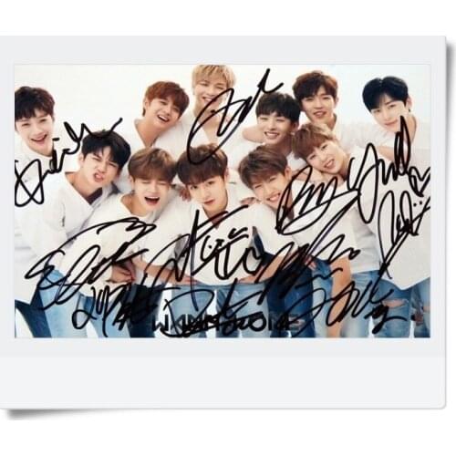 Signed KPOP WANNA ONE autographed group photo 6 inches freeshipping 072017