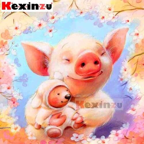 Full Square/Round 5D DIY Diamond Painting"Cute pig"3d Embroidery Kit Cross Stitch Rhinestone Mosaic Home Decor Gift Y043411