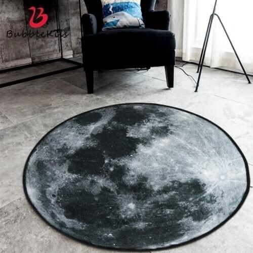 Bubble Kiss Nordic Round Carpet Living Room 3D Planet Pattern Modern Popular Rug Bedroom Decor Home Room Decoration Teenager Rug