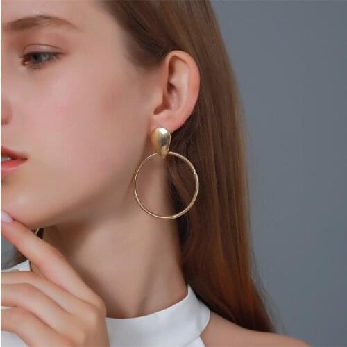 6mm Super Large Hoop Earrings Exaggerated Smooth Big Circle Earrings for Women Punk The Best Gift For Friends