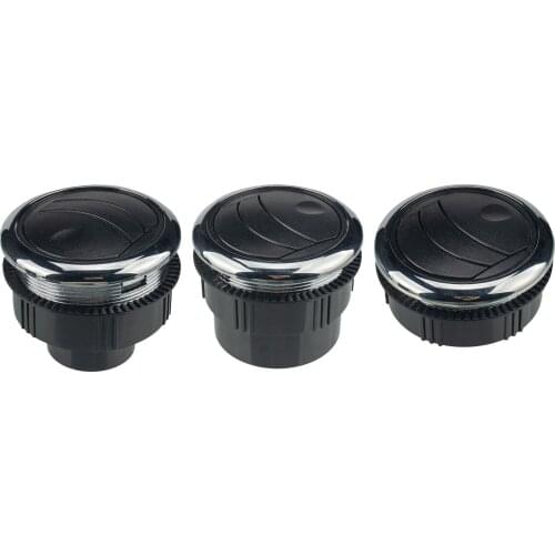 Universal 75mm Round Electroplated Dashboard Conditioning Air Outlet Knob/Integral Type Deflector Air Vent for ATV A/C