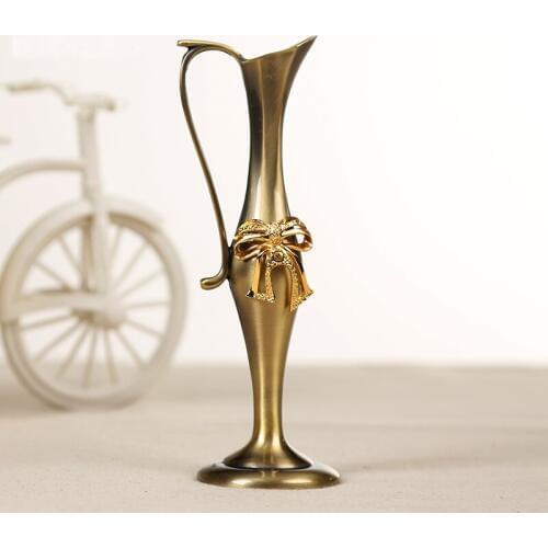 Vintage Metal Vase for Artificial Flowers Planters Storage Crafts Wedding Decor Home Garden Christmas Decoration 531
