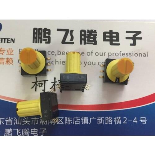 1PCS Japan COPAL SD-1130TB 0-F/16 bit rotary coding switch with handle hat 3: 3 feet patch 6 feet with hat reverse code