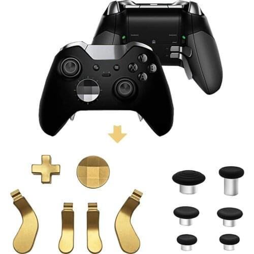 13 in 1 Metal Interchangeable 6 Swap Thumbsticks Joysticks, 4 Trigger Paddles and 2 Dpads for Xbox One Elite Series 2 Controller