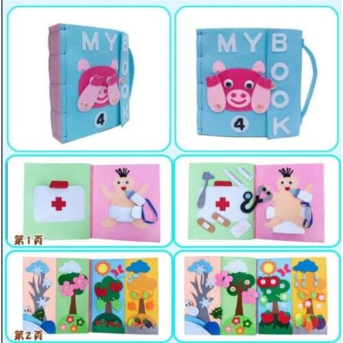 3D Kid Cloth Book DIY Panting Book Manual Intelligence Puzzle Children Toy Book Early Education Development Reading Book