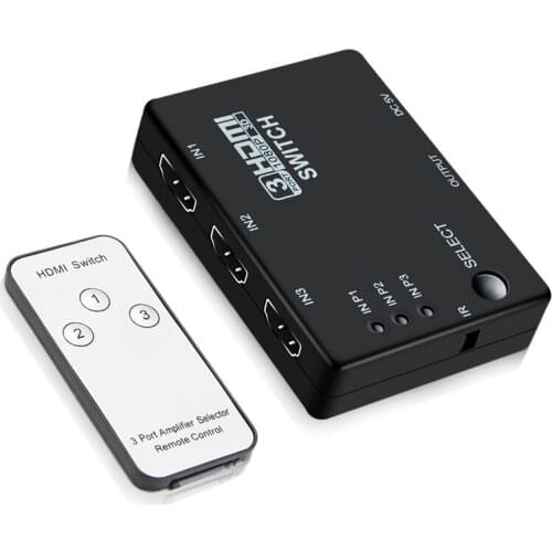3x1 HDMI-compatible Splitter 3 Port Hub Box Auto Switch 3 in 1 Out Switcher 1080P HD 1.4 for HDTV XBOX 360 PS3 Projector