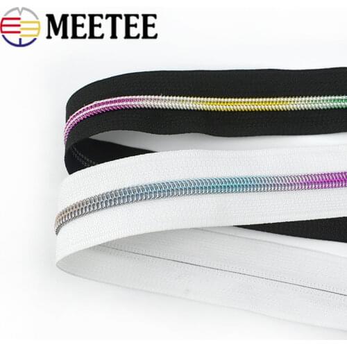 5Meters Meetee 5# Nylon Zipper Coil Open-End Zippers Tailor DIY Bags Luggage Garment Zips Repair Kit Sewing Accessories