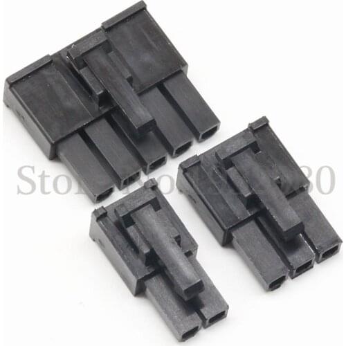 50PCS 4.2mm Male Housing Connector 3901-4020 Single Row 5557 2/3/4/5/6P Black