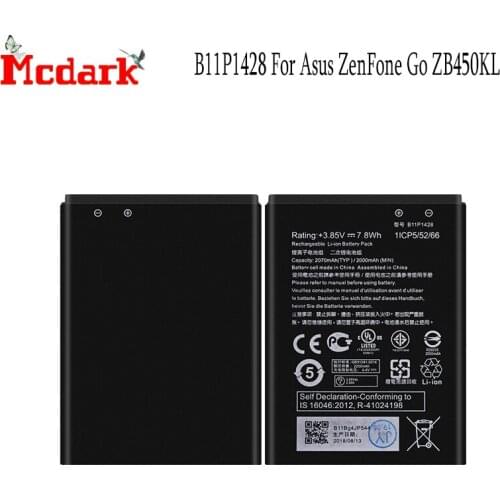 For Asus ZenFone ZB450KL ZE500KG X009DB ZB452KG Battery Batterie B11P1428 Accu 2000mAh Replacement Back Up Bateria Smart Phone