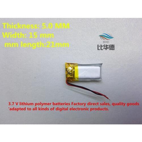 Free shipping)(1pieces/lot) 051521 110mah lithium- polymer battery quality goods quality of CE FCC ROHS certification authority