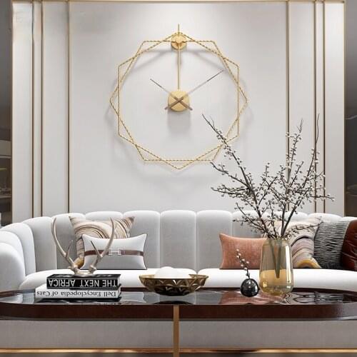 Silent Simple Wall Clock Modern Design Creative Luxury Art Large Nordic Wall Clock Mechanism Reloj De Pared Home Decoration 50