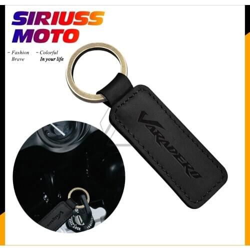 Motorcycle Cowhide Keychain Key Ring Case for Honda XL125V XL125 XL1000 XL1000V Varadero Keyring