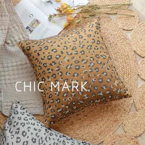 Throw Pillow Case Leopard Fashion Printing Cushion Pillow Silk Pillowcase Sofa Cover Pastel Colors Sierkussen Hoes 45x45cm