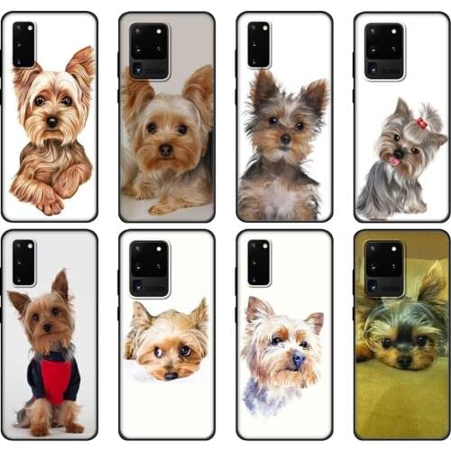 Black tpu Case For Samsung galaxy S20 /S20 PLUS/S20 ultra/S20+ /S20FE back cover Yorkshire terrier dog