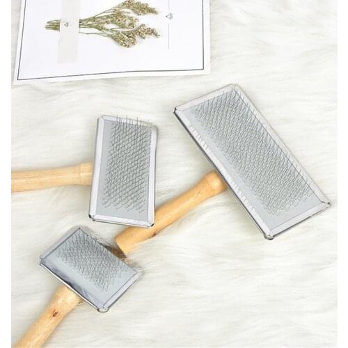 Pet Cat Grooming Needle Brush Dogs Hair Remover Brush Wood Puppy Big Dog Combs Pet Flea Comb Dog Shedding Comb Cat Supplies