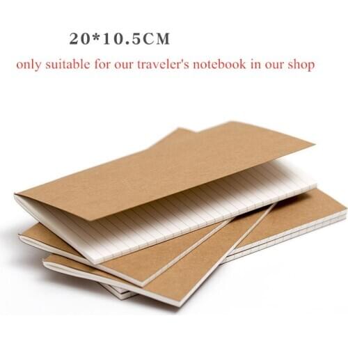 MINKYS 30 Sheets 20cm*10.5cm Standard TRAVELERS Notebook Refill Paper TN Diary Daliy Grid Blank Planner Agenda Stationery