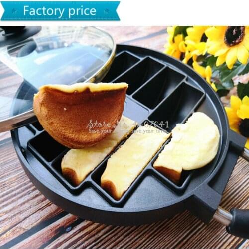 New 10 Holes Dessert Waffle Cake Maker Pan Japanese Deep Pancake Aluminum Alloy Frypan Cake Mould with Lid