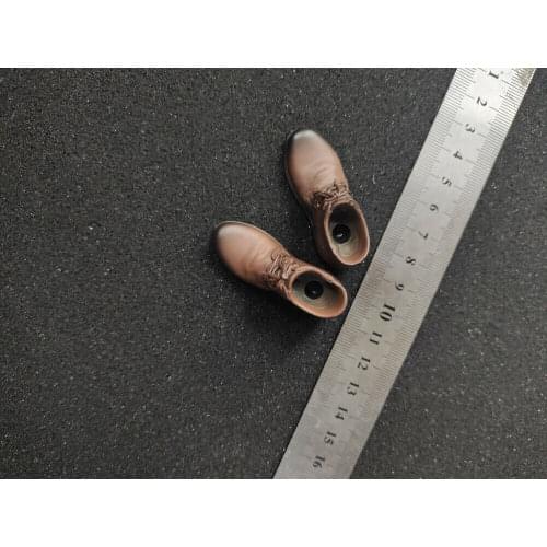 Toy Center 1/6th Agent Leather Suits Brown Shoes Model for 12" Action Figure