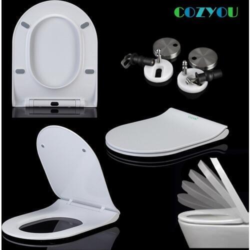 UF Ceramic texture Toilet seat U shape Urea formaldehyde material Slow closed One-click removal COZYOU GBF17261SU
