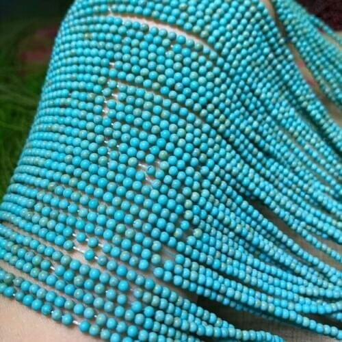 Natural Stone Crystal Emperor Songshi Small Loose Beads 2-3mm Semi-finished for Jewelry Making DIY Bracelet Necklace Parts 39cm