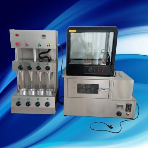 Stainless Steel Pizza Cone Machine And Display Cabinet Rotary Pizza Oven Machine Price