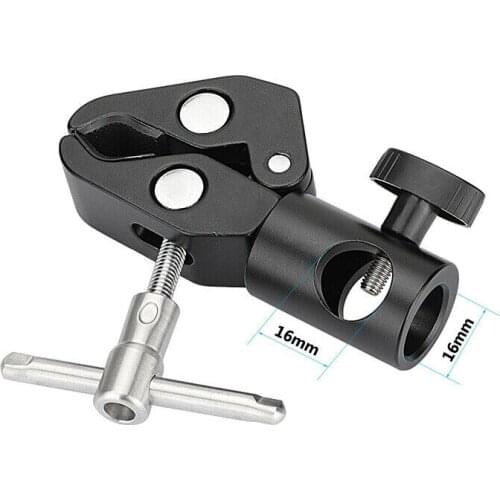 New Aluminum Multi-purpose Super Crab Clamp w/ 16mm Light Stand Head Adapter