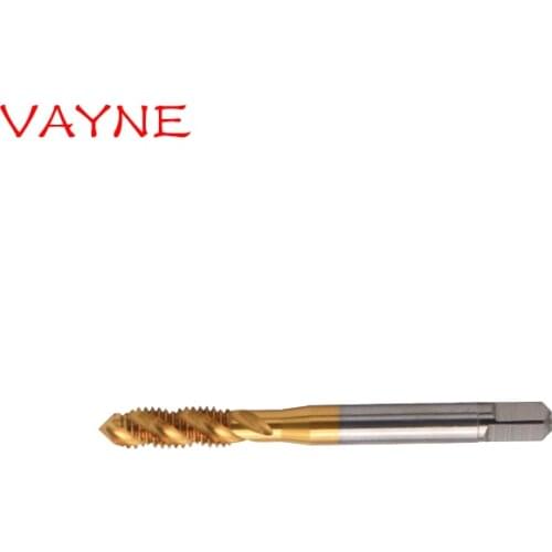 HSSE With Tin Spiral Fluted Tap UNC 1-64 2-56 4-40 5-40 6-32 8-32 10-24 12-24 1/4 5/16 3/8 7/16 1/2 Machine Screw Thread Taps