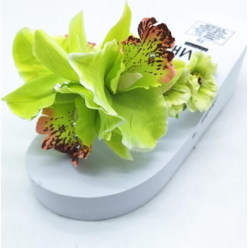 HAHAFLOWER Personalized Wedding Slippers With Flower Slippers Bridesmaid Gifts Shoes Bachelorette Party Favors Big size 35-44