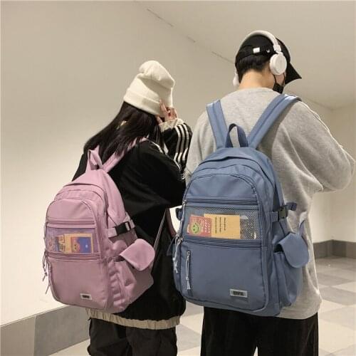 Casual Travel Rucksack Schoolbag Backpacks for Teenage Girls Waterproof Nylon Womens Backpack with Front Mesh Pocket Durable